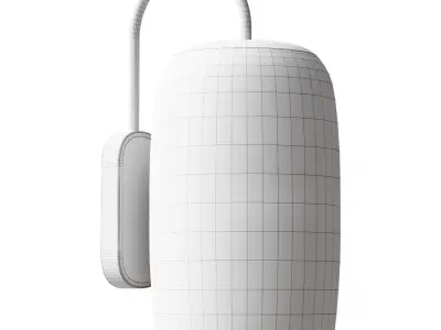 Toleco metal and amber glass wall lamp 3D model