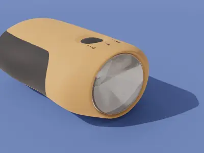 Crank-powered Pocket Flashlight 3D model