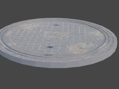 Swedish low poly well Low-poly 3D model