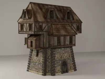 medieval house  3D model get