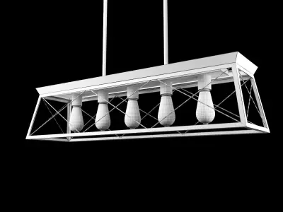 Briarwood Collection Five-Light Linear Chandelier 3D model