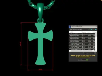 Light Gold Cross New Design  CP 5 3D print model