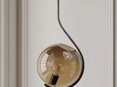 Roll and Hill Fiddlehead Pendant 3D model