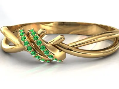 Overhand knot Ring 3D print model