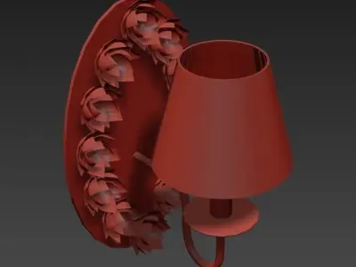 Porcelain Flower Sconce 3D model