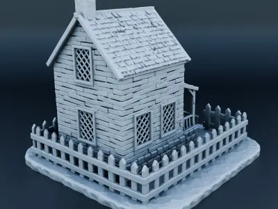 Medieval house 3D print model