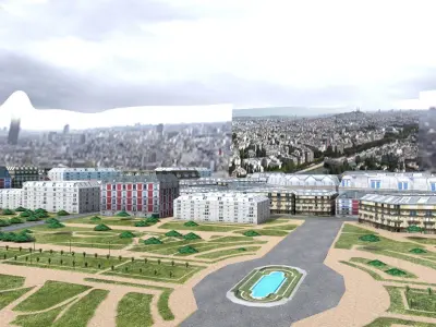 Paris City Low-poly 3D model buy