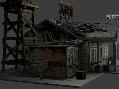 old gas station Texture