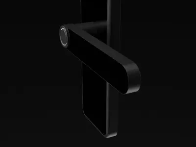 modern smart handle doors Low-poly 3D model