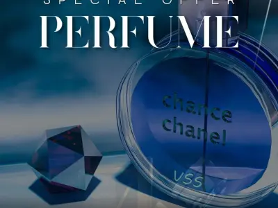 3D Cosmetic Bottles with Labels and Ready to-Render Scene Free 3D model