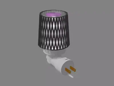 Caged Glass Mini Plugin Wax Warmer Free 3D model