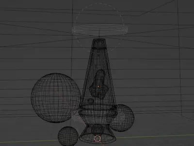 Animated lava lamp Free low-poly 3D model