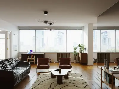 Warsaw Apartment Blender Interior 3D model