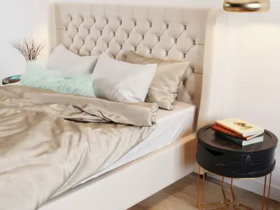 Bed - Rooma soft bedside - cosmorelax 3D model