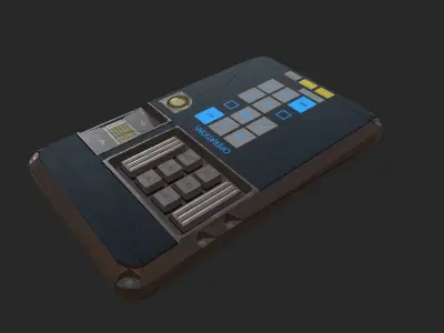 Sci-Fi intercom Low-poly 3D model