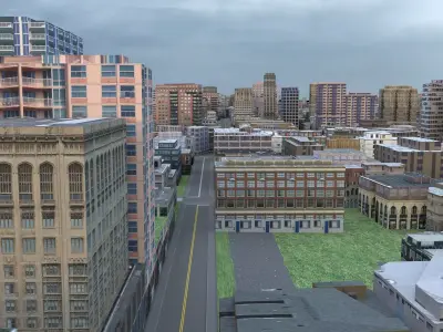 City 90 Low-poly 3D model