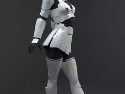 StormtrooperGirl female stormtrooper 3D model