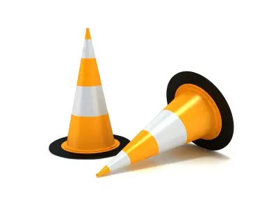 traffic cones 2 3D model