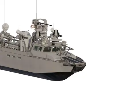 DETAILED PATROL BOAT 3D model
