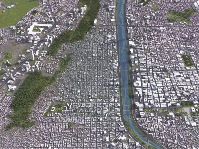 Monterrey - 3D City Model Low-poly 3D model