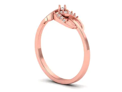 Solitaire Wedding Engagement Women Light Weight Rings 3D print model shop