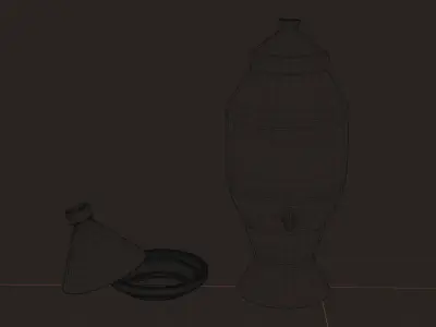 The Moroccan waterpot and tagine 3D model