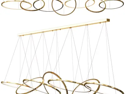 Ring Connection Horizontal Gold 3D model