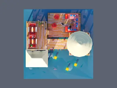 land 54A Low-poly 3D model