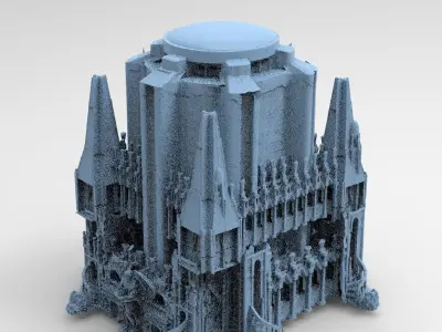 Ancient Hyborian stone temple 3D model
