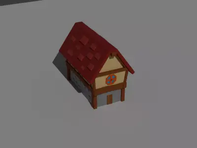 simple house Free low-poly 3D model