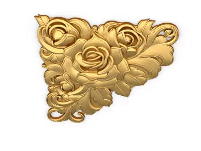 Classic carved corner decor ornament cnc 3d printing stl 05 3D print model purchase