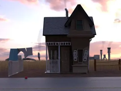 Cartoon House Style Animation Film 3D model