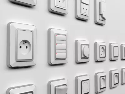 LK FUGA STRONG Sockets and Switches 3D model 3D model