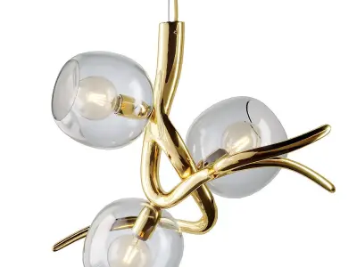 Modern Pendant with Colored Glass from William Brand 3D model