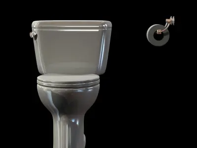 Toto eco drake close coupled toilet 3D model