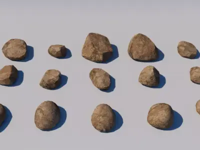 Stones Low-poly 3D model