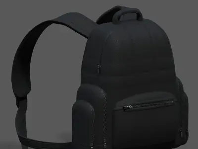 Backpack bag baggage Color 3d low poly Low-poly Low-poly 3D model