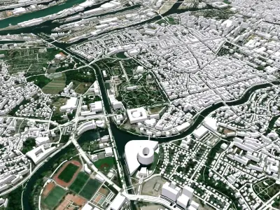 Cityscape  Strasbourg France 3D model