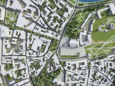 Vilnius - 3D City Model Low-poly 3D model