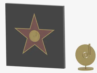 Hollywood Walk of Fame Music Icon 3D model
