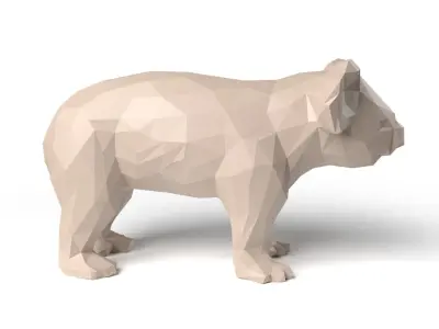 Koala Low Poligonal Low-poly 3D model