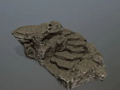 Ladder rock Low-poly 3D model