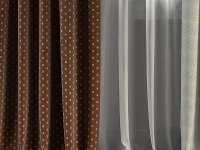 Curtain Set 271 3D model