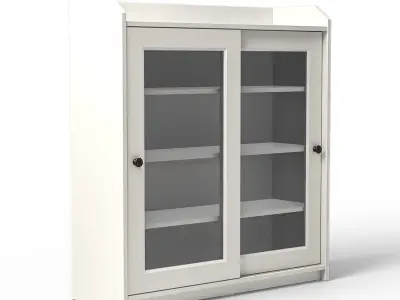 HAUGA - Glass door cabinet 3D model