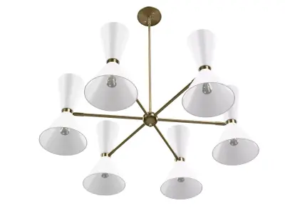 Light Gold Mid century For Use in Bedrooms Low-poly 3D model