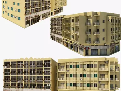Qatar Building Apartment Low-poly 3D model