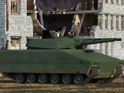  New Generation Tracked Infantry Fighting Vehicle Rigged 