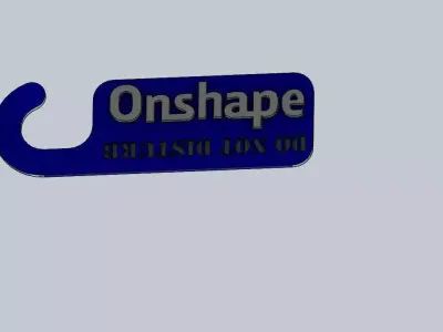 Onshape Do Not Disturb Door Hanger 3D print model