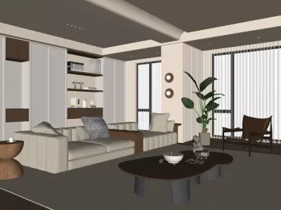 Living room 3D model 133