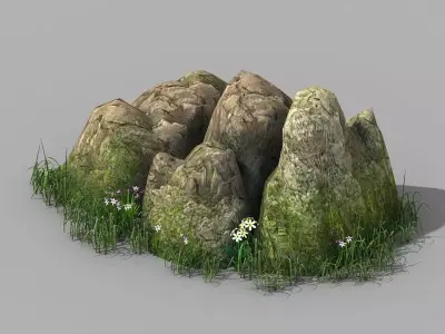 Explore the mountains - rock 02 3D model
